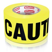 XFasten Caution Tape Roll, Non Adhesive, 3-Inch x 1000-Foot