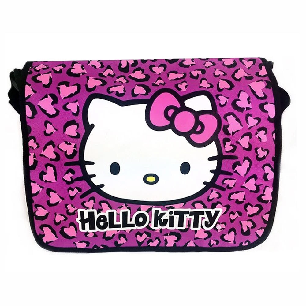 Hello Kitty Checker Messenger Shoulder Kids Bag For School. Authentic Sanrio