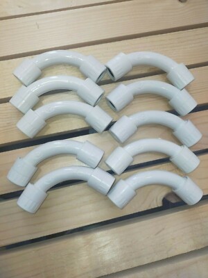 PVC Zinn Fitting IP65 gebogen 90° Rohr/Rohr 10 Stück 16mm bis 32mm