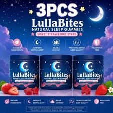 3-Pack LullaBites Natural Sleep Gummies -Swee...