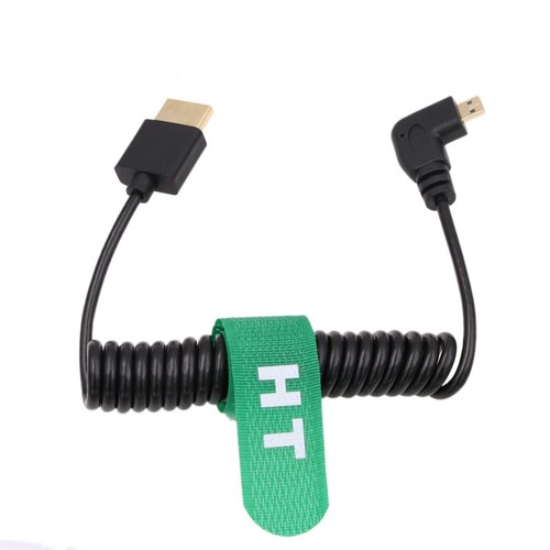 Micro HDMI 4K 60Hz 8K Right Angle HDMI Coiled Cable for Sony A6400 A7R Canon ... - Picture 4 of 5