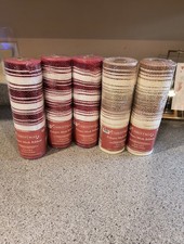 5 New Christmas Polypro Mesh Ribbon Rolls 10" X 30 Feet Red/White, Gold/Cream
