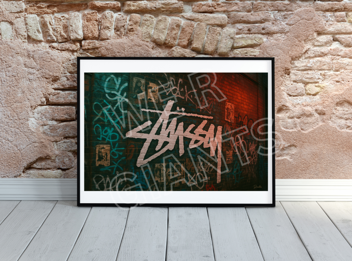 STUSSY Graffiti Wall 17x11 Art Print | eBay