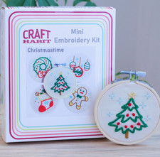Christmastime Mini Embroidery Kit  Craft Habit