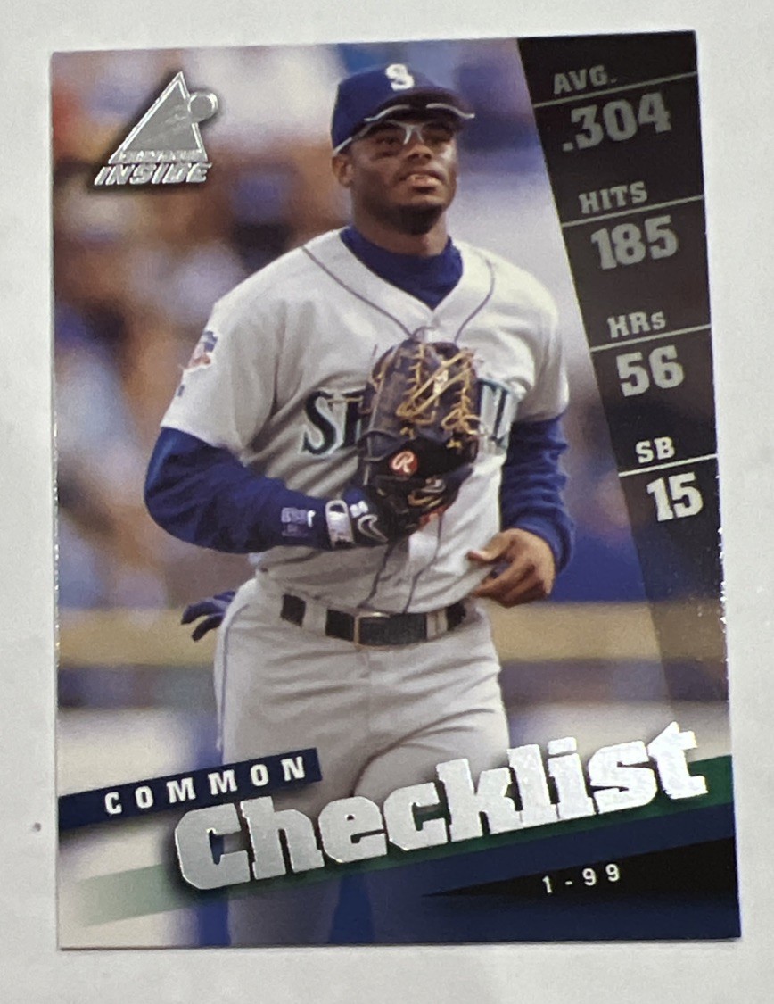 1998 Pinnacle Inside - Common Checklist Ken Griffey Jr #148 Fresh Pull From Can