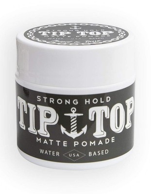 TIP TOP Matte Water Based Strong Hold Pomade 4.25oz Mild 4.25 Ounce (Pack of 1)
