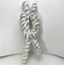 Rope Nautical Knot Handcrafted Mango Wood 13" Wall Hanging Sculpture Decoration