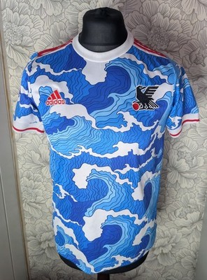 Adidas Japan Fan Concept Waves Shirt Blau Größe S Gebraucht