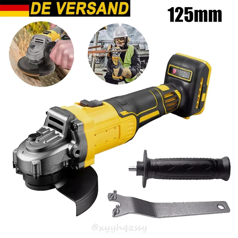 Winkelschleifer 125mm Trennschleifer Schleifmaschine Bürstenlos Für Dewalt 20V. - Bild 2 von 4
