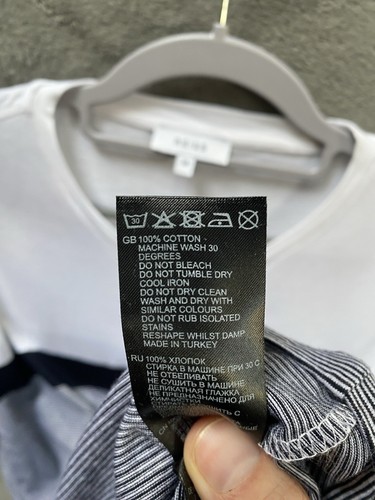 Reiss Tshirt Herren Medium Kurzarm weiß gestreift - Bild 8 von 8