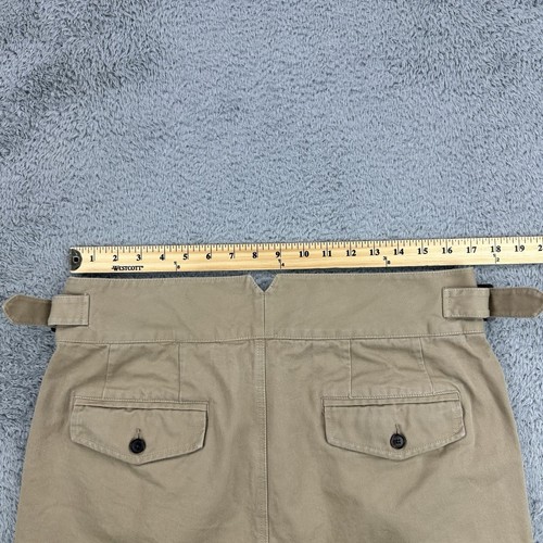 SuitSupply Shorts Mens 34 Beige Gurhka Pleated Safari Adjustable Waist Preppy - Picture 5 of 11