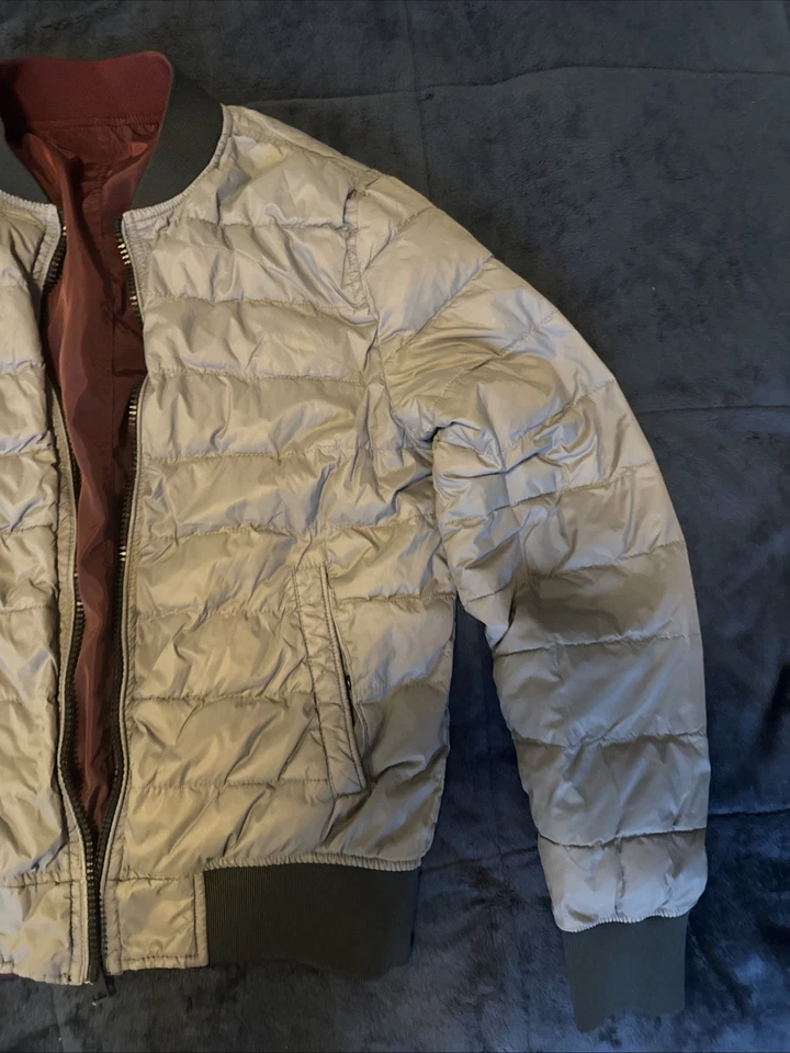Chaqueta Bomber Express Hombre Reversible Borgoña Gris Talla Pequeña Foto 4 de 4