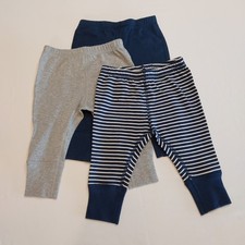 NWT Hanna Andersson Moon  Back Organic Cotton JOGGERS 3-Pack 60 3-6mos