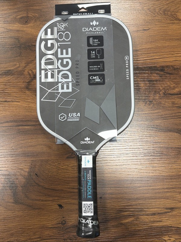 Diadem Pickleball Paddle, Weight 8.0 Oz, Length 16.4 Inch Edge 18k Speed Pro