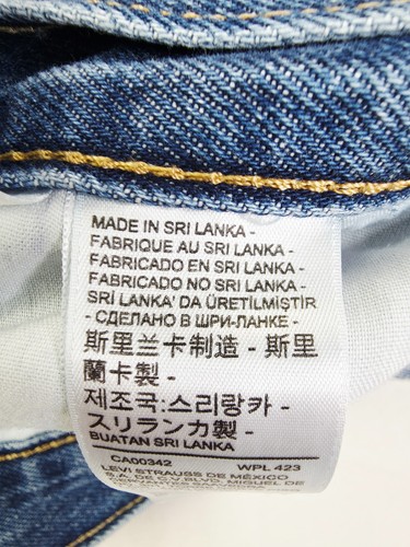 Jeans uomo Levis taglia 31X30 linguetta argento '94 blu a sacco cotone denim 5 tasche logo - Foto 13 di 13