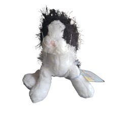 HM016 Ganz Webkinz Black and White Cat Plush Toy with Sealed Code Retired