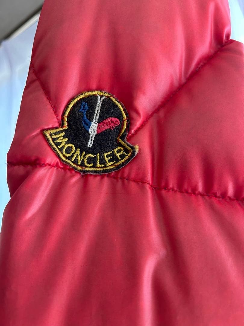 MONCLER Patch Down Jacket Blouson Coat Men Red Vi… - image 2