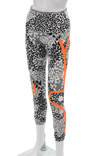 Adidas by Stella McCartney Womens Animal Print Leggings White Grey Size Small - Foto 2 di 4