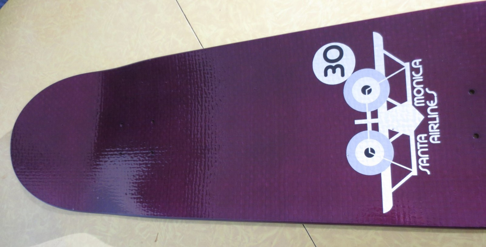 2008 SMA SANTA MONICA AIRLINES 30th Anniv Blackbird FIBERLAM Skateboard Deck NOS