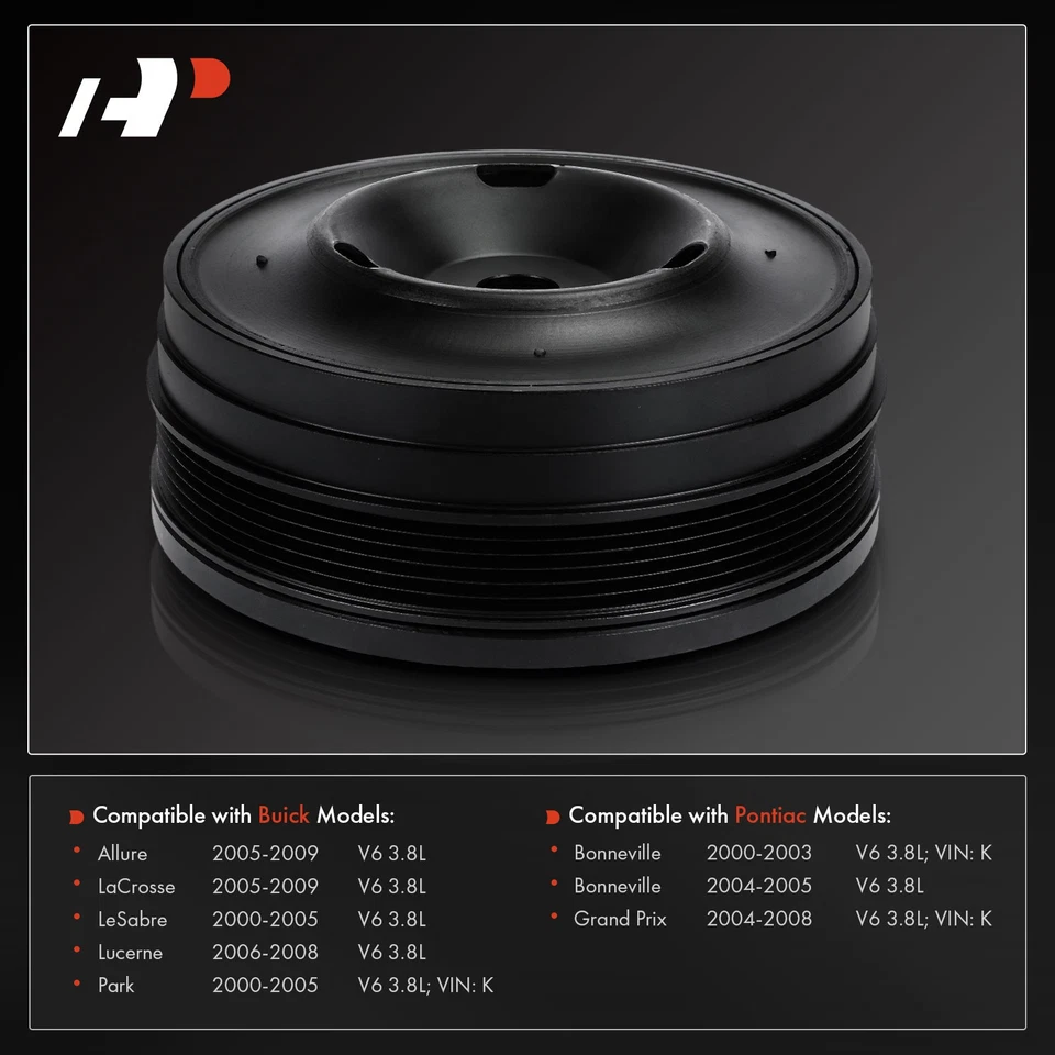 Equilibrador armónico de motor A-Premium para Buick LaCrosse Allure Pontiac Grand Prix Foto 2 de 4