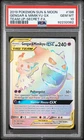 2019 POKEMON SUN & MOON TEAM UP SECRET #186 FULL ART/GENGAR & MIMIKYU GX PSA 10