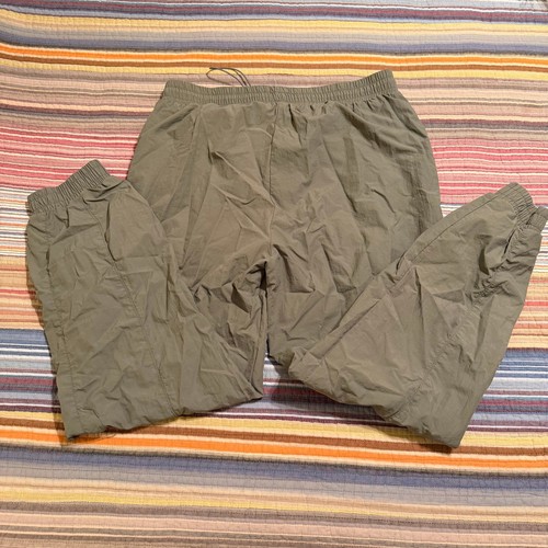 Anthropologie WILO The Label L Olive Green Parachute Jogger Track Pants Joggers