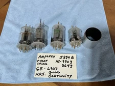 4 AMPEREX TUBES 8737/5894B 9903 8643 6907 DOUBLE BEAM AMPLIFIER Good Continuity