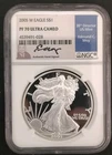 2005-W $1 Proof American Silver Eagle NGC PF 70 UC | Edmund Moy Signed