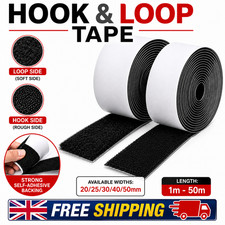 Self Adhesive Heavy Duty Hook and Loop Tape Double-Sided Stick On Fastener Strip