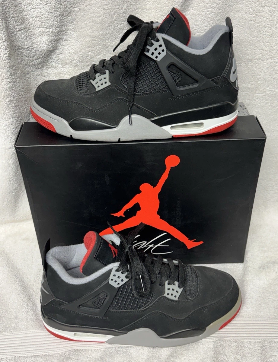 Las mejores ofertas en Jordan 4 Retro Bred Black/Fire Red Cement