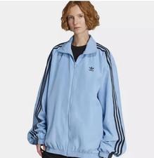 Adidas Originals Firebird Oversized Track Jacket Size M Ash Blue Women JY2638