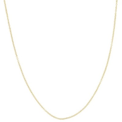 EFFY 1mm Cable Chain 18'' Adjustable Necklace 14k Yellow Gold Italy 1.62 Grams