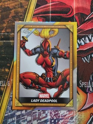 2025 Topps Chrome Deadpool #7 Lady DeadPool Comic Book Gold