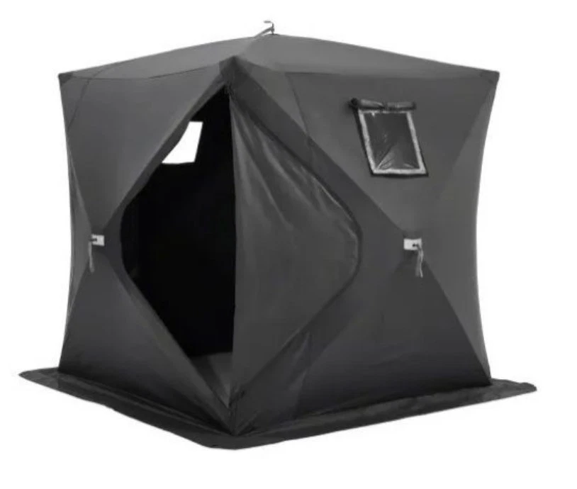 Pop-Up Ice Fishing Tent – Portable Hub-Style, 3-4 Person
