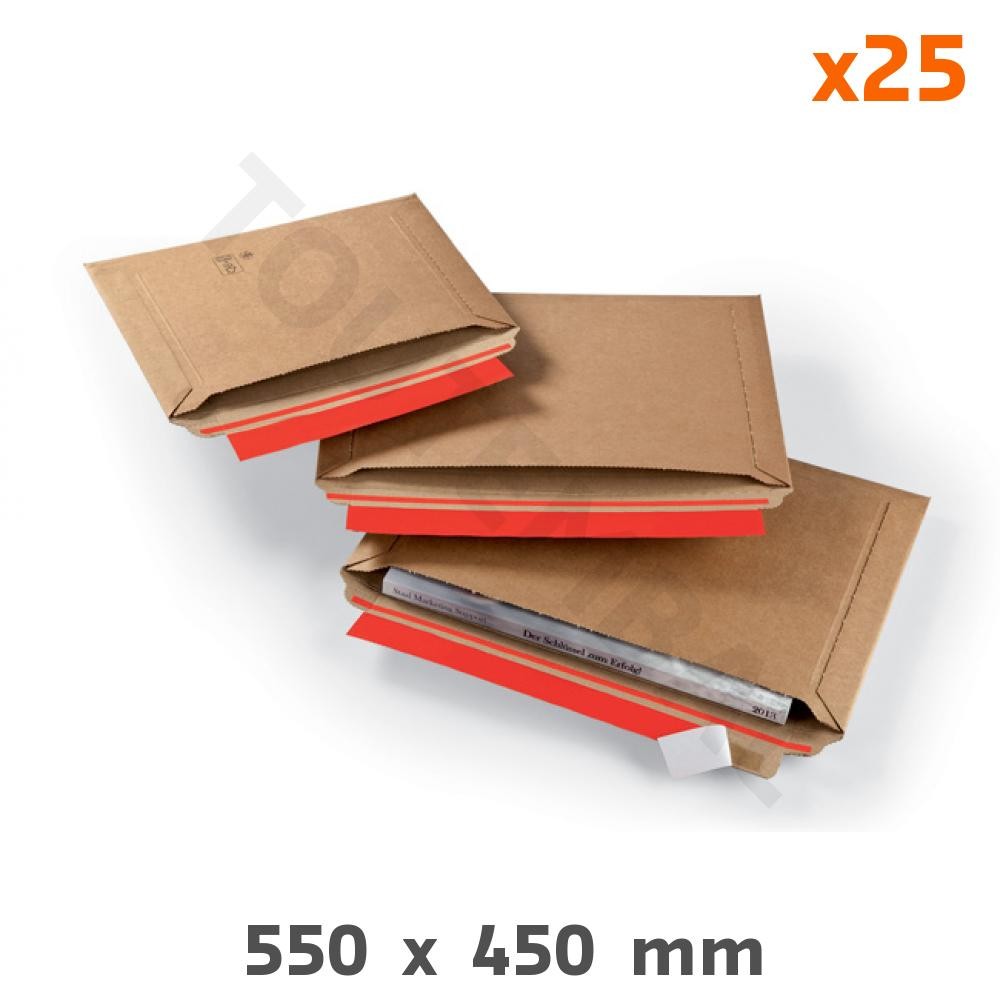 Pochette carton 550x450mm enveloppe rigide pour expédition calendrier et affiche