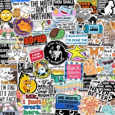 73 Pcs Funny Stickers for Adults Dirty Humor, Water Bottles Multicolor