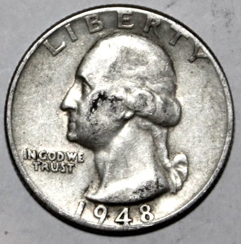 1948-D Washington Silver Quarter - VF/XF - #1971EA