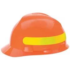 Msa Safety 10102193 Hard Hat, V-Gard, Polyethylene, 4 Point Ratchet, Type 1,