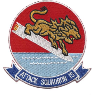 USN NAVY VA-15 ATTACK SQUADRON 15 4.25'' EMBROIDERED   PATCH