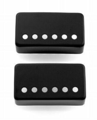 NEW - Nickel-Silver Pickup Covers (2), 1-15/16'' Spacing - BLACK