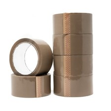 Strong Brown or Clear Tape 1-6 Rolls Packing Tape for Regular Usage - 48MM x 66M