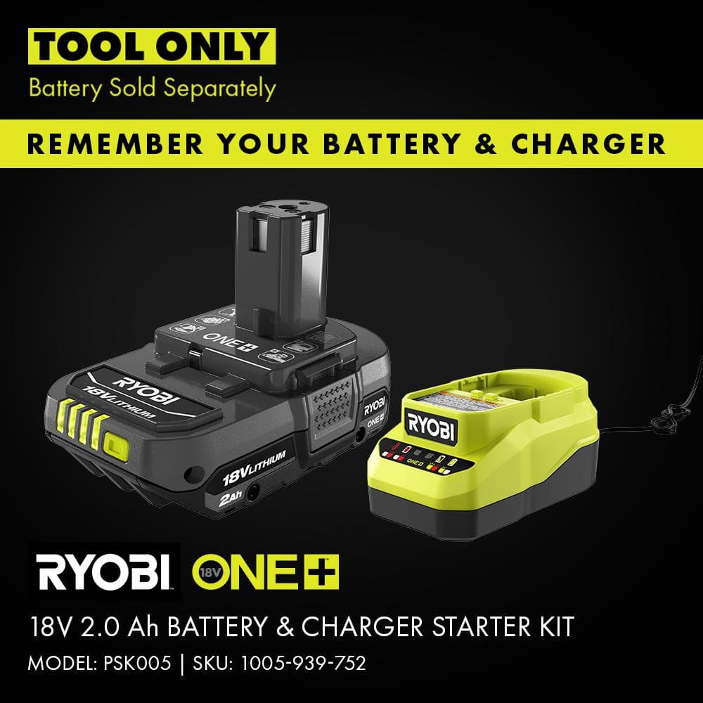 RYOBI Cordless Crown Stapler Compression Drive 3/8in 18v Belt Clip (Tool Only)