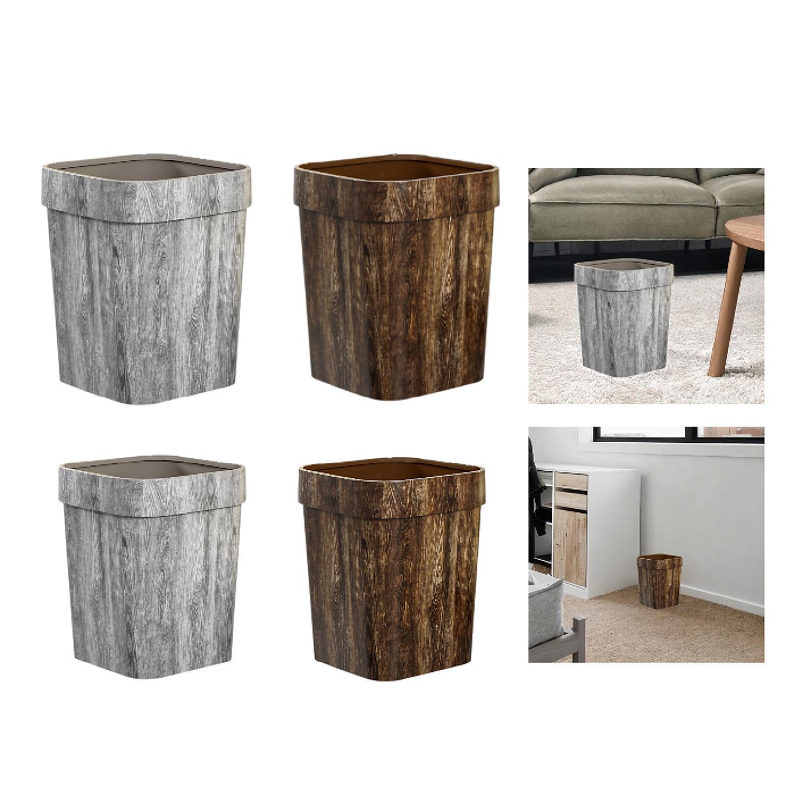 Trash Can Recycling Bin Container Square Farmhouse Waste Narrow Garbage Can for-image