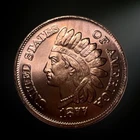 1 OZ 1877 Indian Head Cent Round .999 Copper Bullion Restrike (BU)