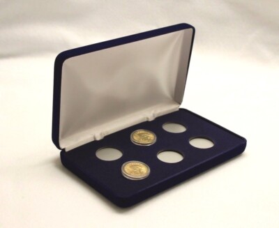 Velvet Box for 6 US Small Dollars, SAC, NA, President in Small Airtite Capsules