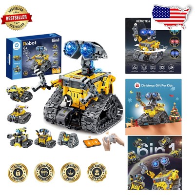 Smart App Controlled 6-in-1 Robot Toy Kit - Ideal for Ages 8-13 Creative Minds