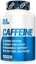 EVLution Nutrition Caffeine 200 mg, 100 Tablets
