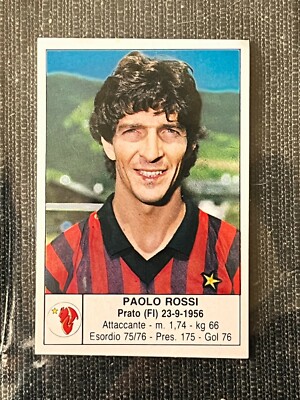 PAOLO ROSSI MILAN # 119 FUSSBALLSPIELER 1985/86 EDIS FIGUREN RARE STAR 2 NO PANINI