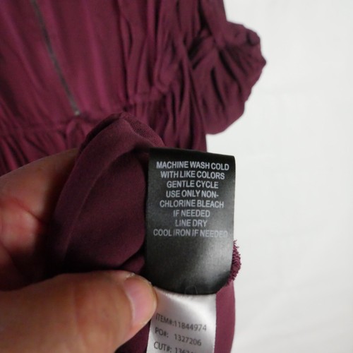 Torrid Size 3 Purple Berry Jersey Fit & Flare V Neck Dress Roll Tab Sleeves - Picture 9 of 17