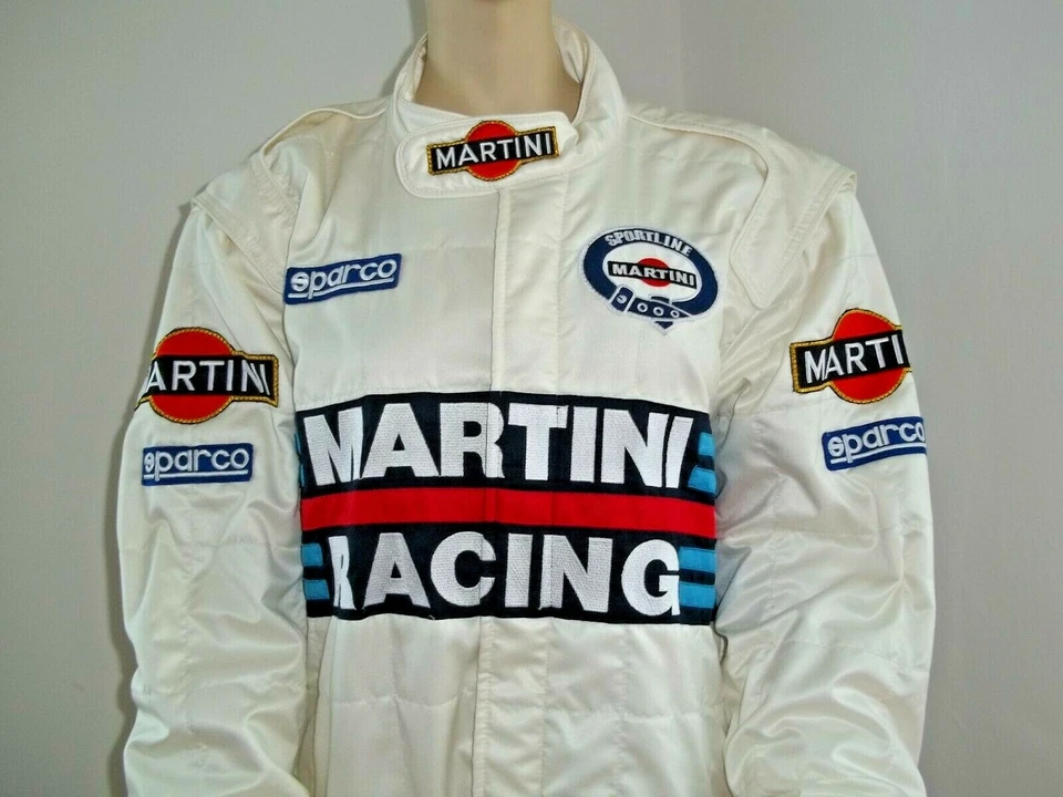 TUTA IGNIFUGA RALLY LANCIA MARTINI RACING SPARCO OMOLOGATA FIA 8856-2000 TG 56 - Immagine 4 di 4